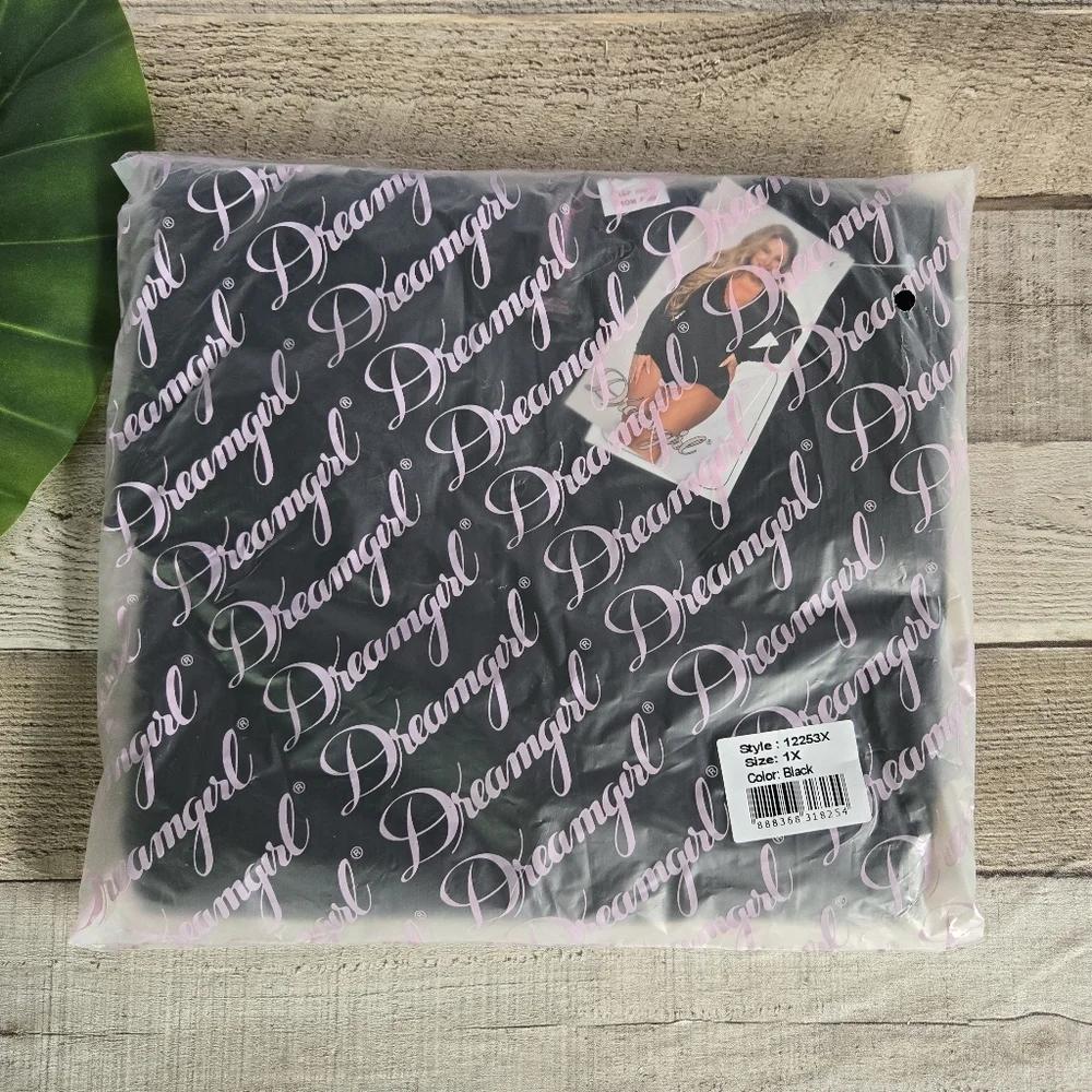 DREAMGIRL | Romantic Reverie Sleep Romper in Black sz 2X - Picture 3 of 4